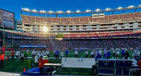 Gillette Stadium, section: 133, row: 1, seat: 1
