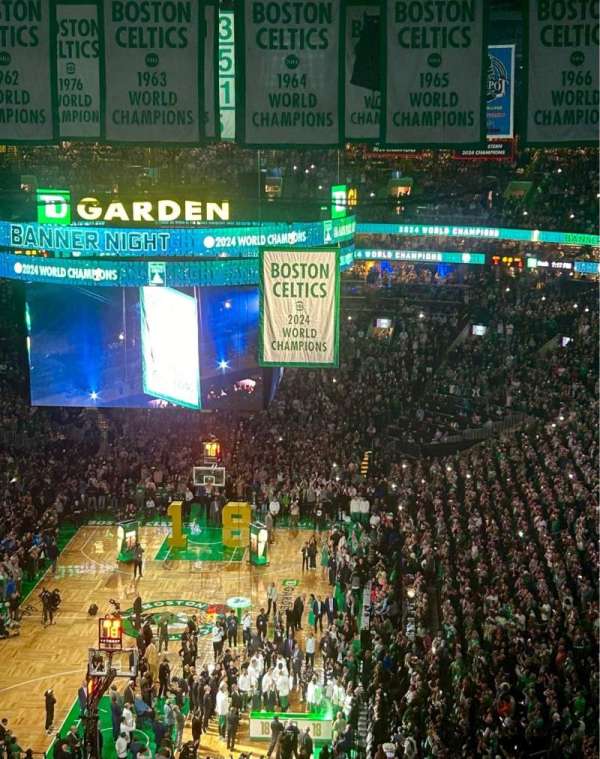 TD Garden, section: 308, row: 15, seat: 4