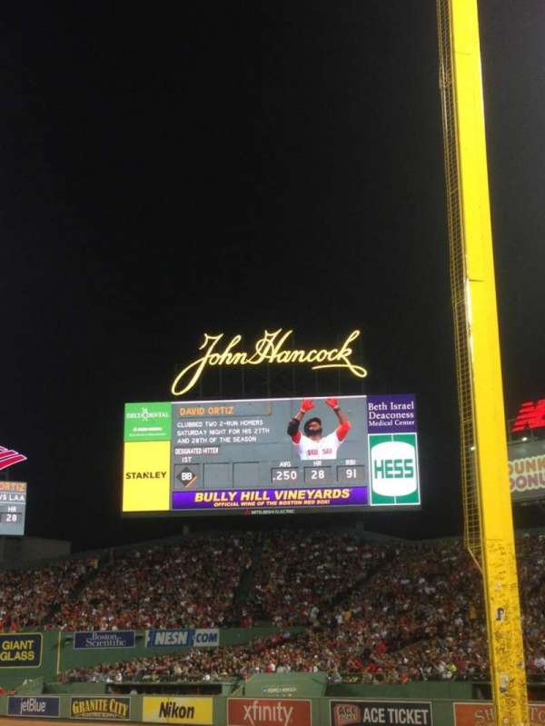 Fenway Park, section: Right Field Box 94, row: BB, seat: 19