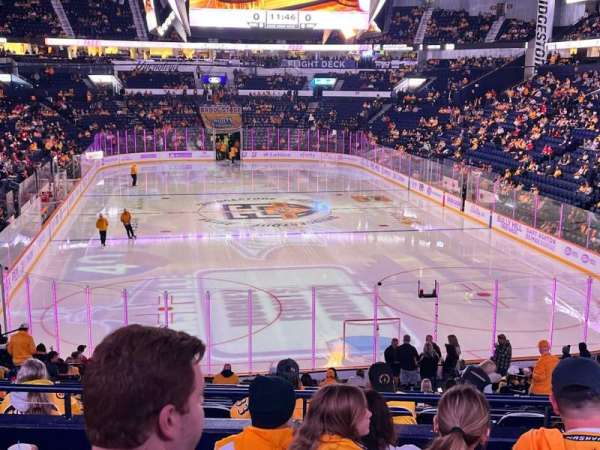 Bridgestone Arena, section: 120, row: M, seat: 9