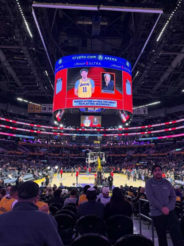 Crypto.com Arena, section: 107, row: 4, seat: 1