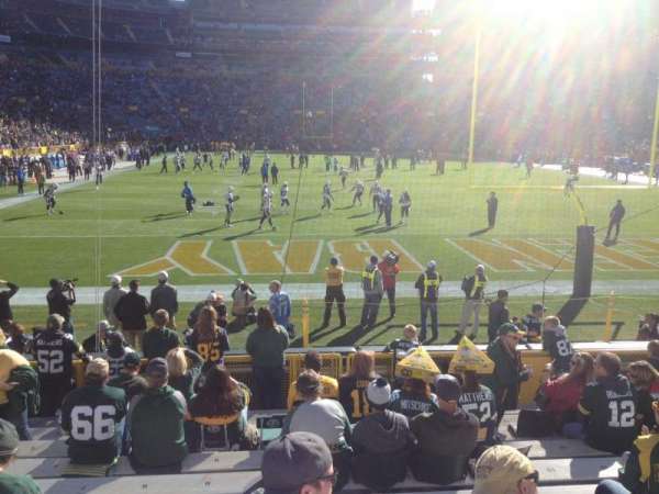 Lambeau Field, section: 101, row: 12, seat: 10