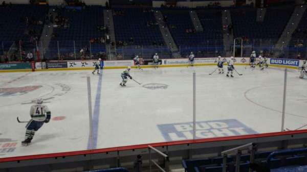 PeoplesBank Arena, section: 115, row: J, seat: 1