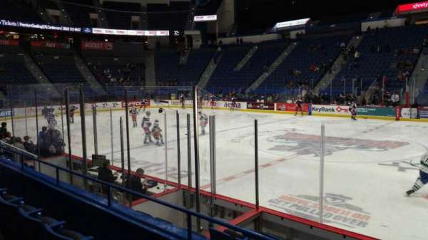 PeoplesBank Arena, section: 115, row: J, seat: 1