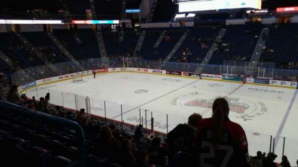 PeoplesBank Arena, section: 102, row: X, seat: 15