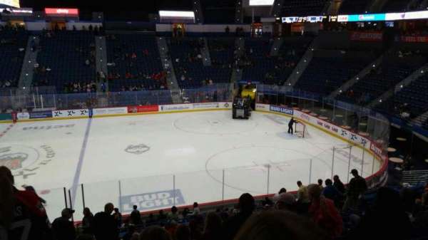 PeoplesBank Arena, section: 102, row: X, seat: 15