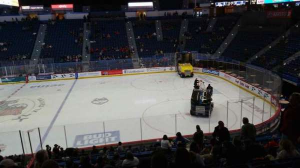 PeoplesBank Arena, section: 102, row: X, seat: 8