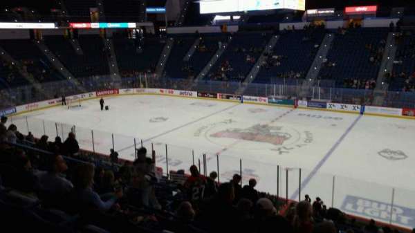 PeoplesBank Arena, section: 102, row: X, seat: 8