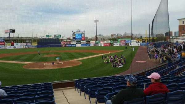 Frawley Stadium, section: H, row: 1, seat: 1
