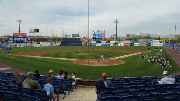 Frawley Stadium, section: H, row: 1, seat: 13