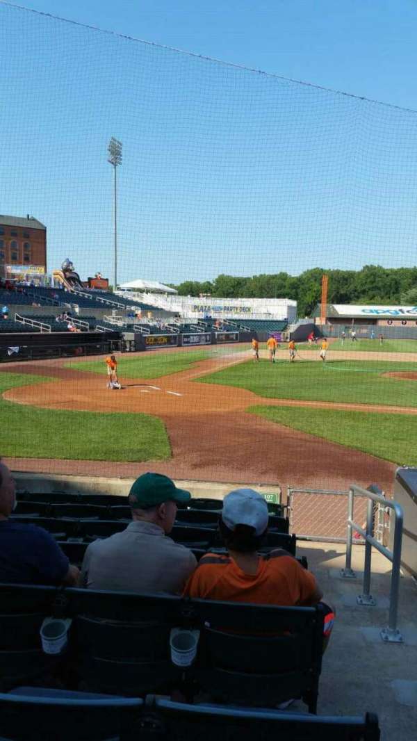 Ripken Stadium, section: 107, row: H, seat: 1