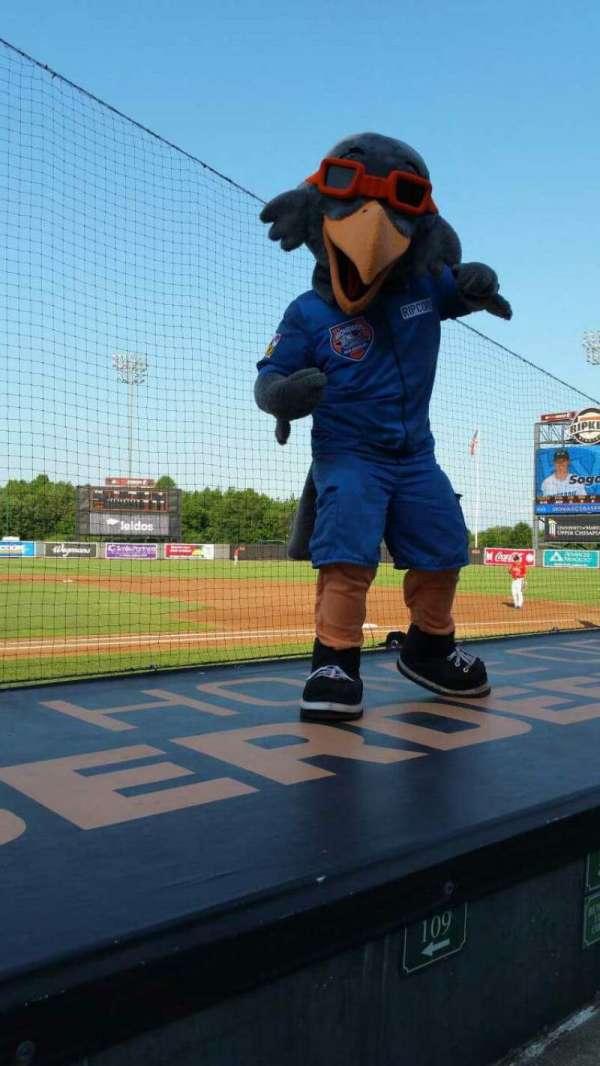 Ripken Stadium, section: 109, row: A, seat: 3