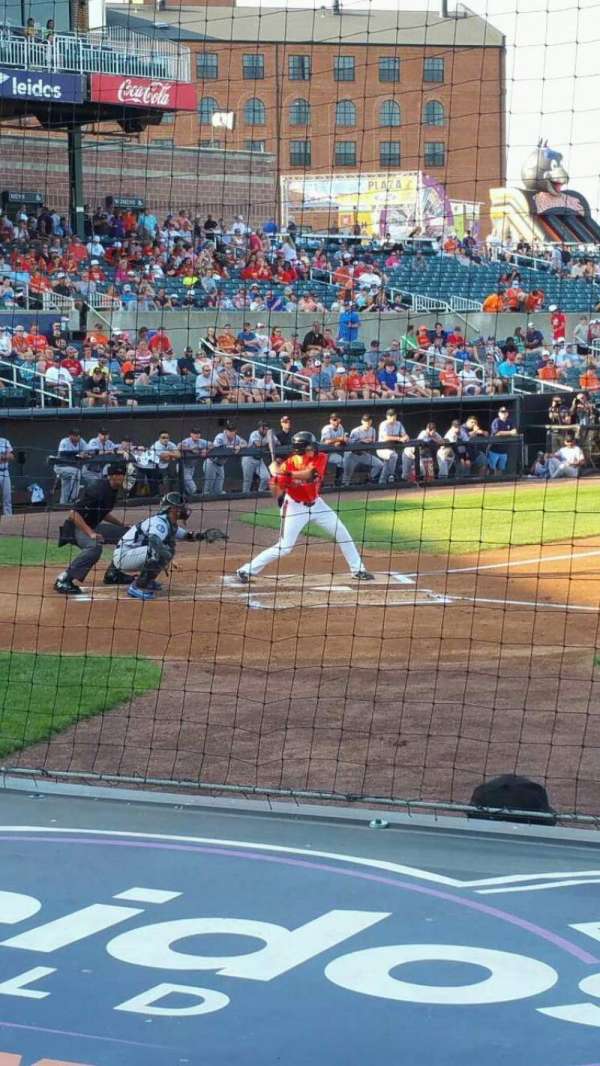 Ripken Stadium, section: 109, row: A, seat: 3