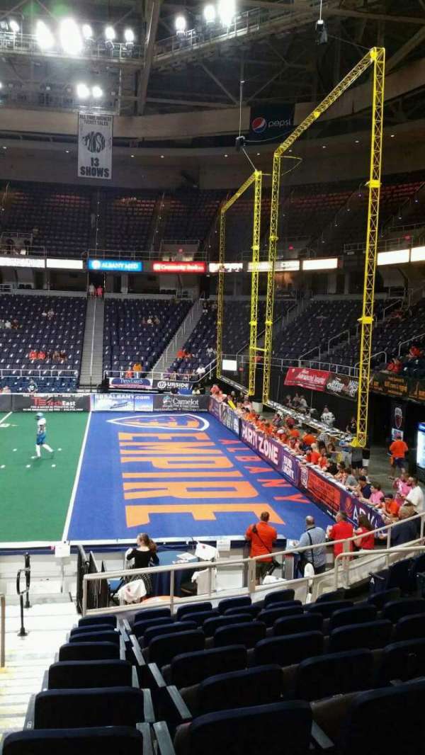 MVP Arena, section: 102, row: K, seat: 11