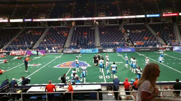 MVP Arena, section: 105, row: J, seat: 1