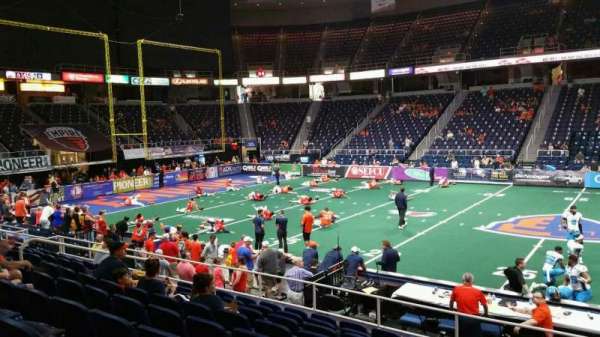 MVP Arena, section: 105, row: J, seat: 1