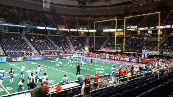 MVP Arena, section: 105, row: H, seat: 15