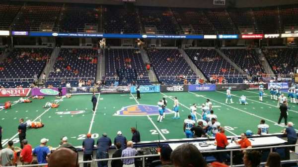 MVP Arena, section: 105, row: H, seat: 15
