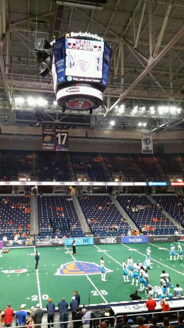 MVP Arena, section: 106, row: Q, seat: 1