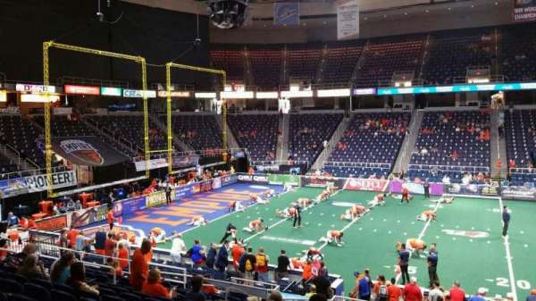 MVP Arena, section: 106, row: Q, seat: 1