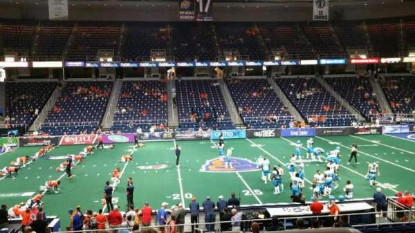MVP Arena, section: 106, row: Q, seat: 1