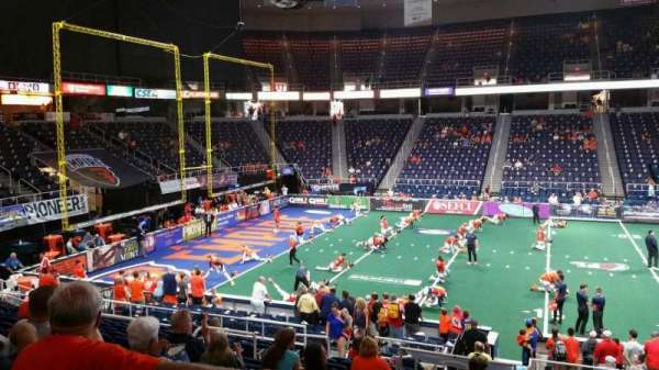 MVP Arena, section: 106, row: Q, seat: 8