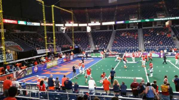 MVP Arena, section: 107, row: J, seat: 1