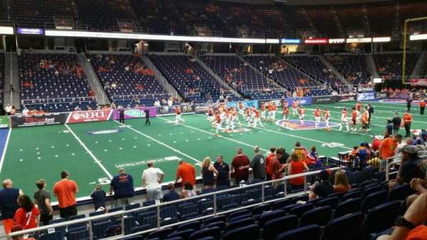 MVP Arena, section: 107, row: H, seat: 15