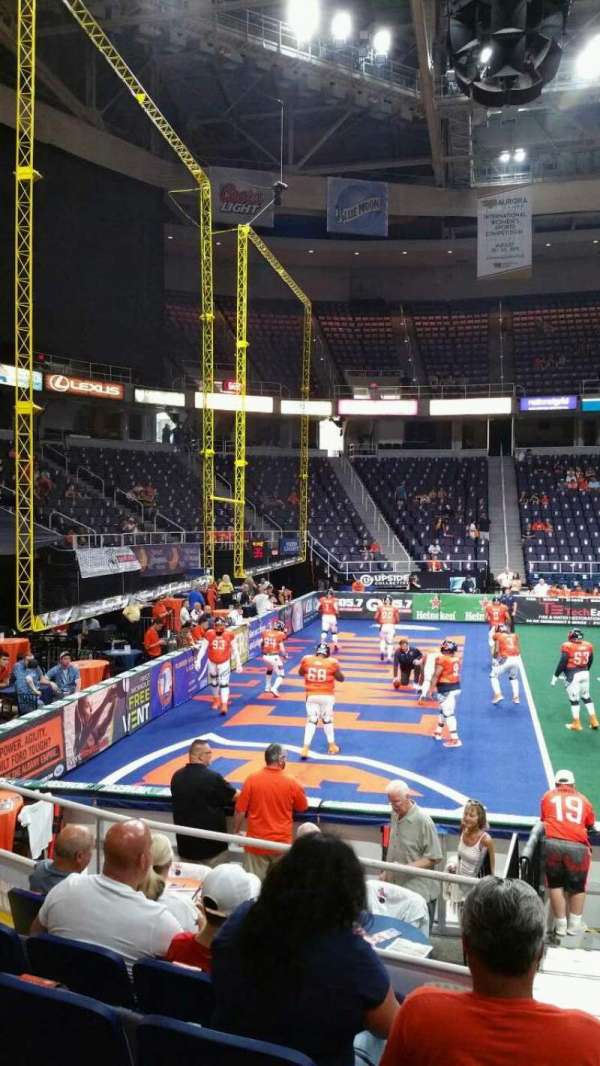 MVP Arena, section: 108, row: F, seat: 1