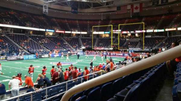 MVP Arena, section: 108, row: F, seat: 1