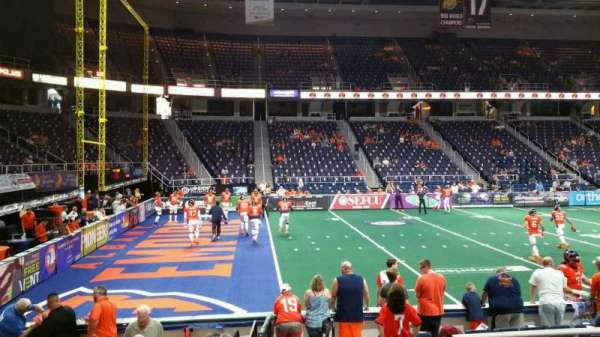 MVP Arena, section: 108, row: F, seat: 1