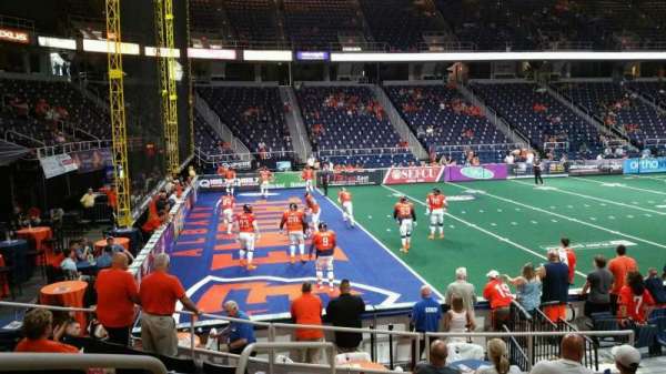 MVP Arena, section: 108, row: H, seat: 9