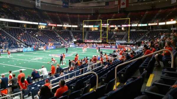 MVP Arena, section: 108, row: H, seat: 9