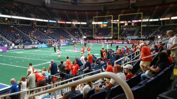 MVP Arena, section: 109, row: E, seat: 1