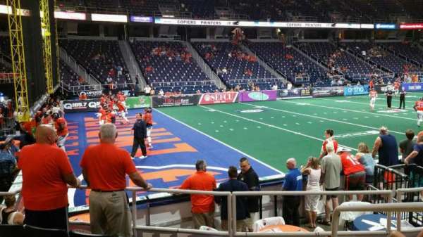 MVP Arena, section: 109, row: E, seat: 1