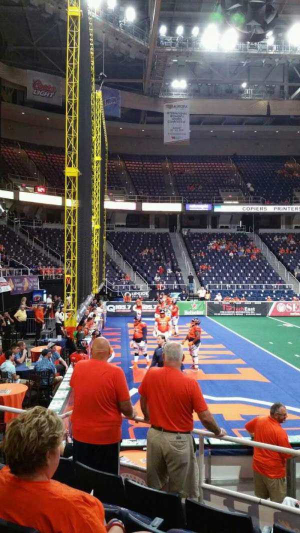 MVP Arena, section: 109, row: E, seat: 1