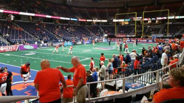 MVP Arena, section: 109, row: E, seat: 7