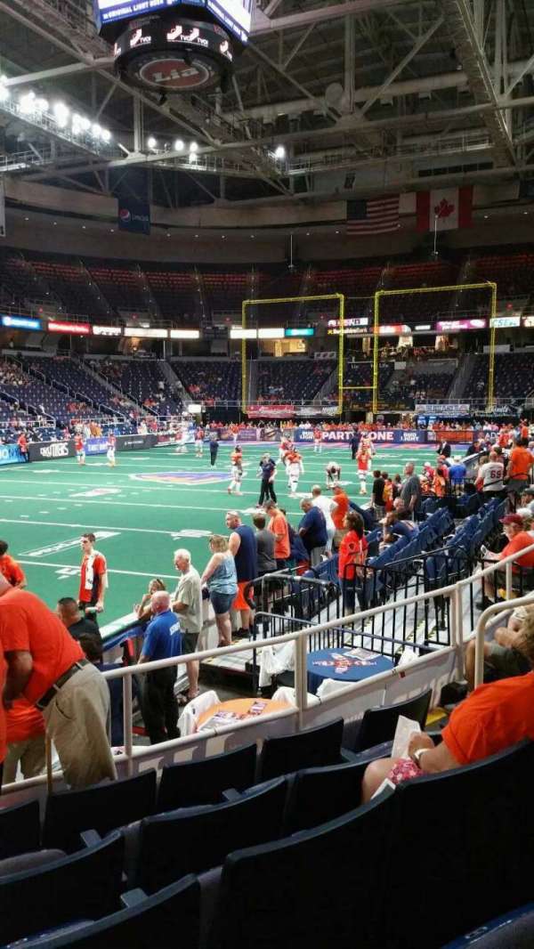 MVP Arena, section: 109, row: E, seat: 7
