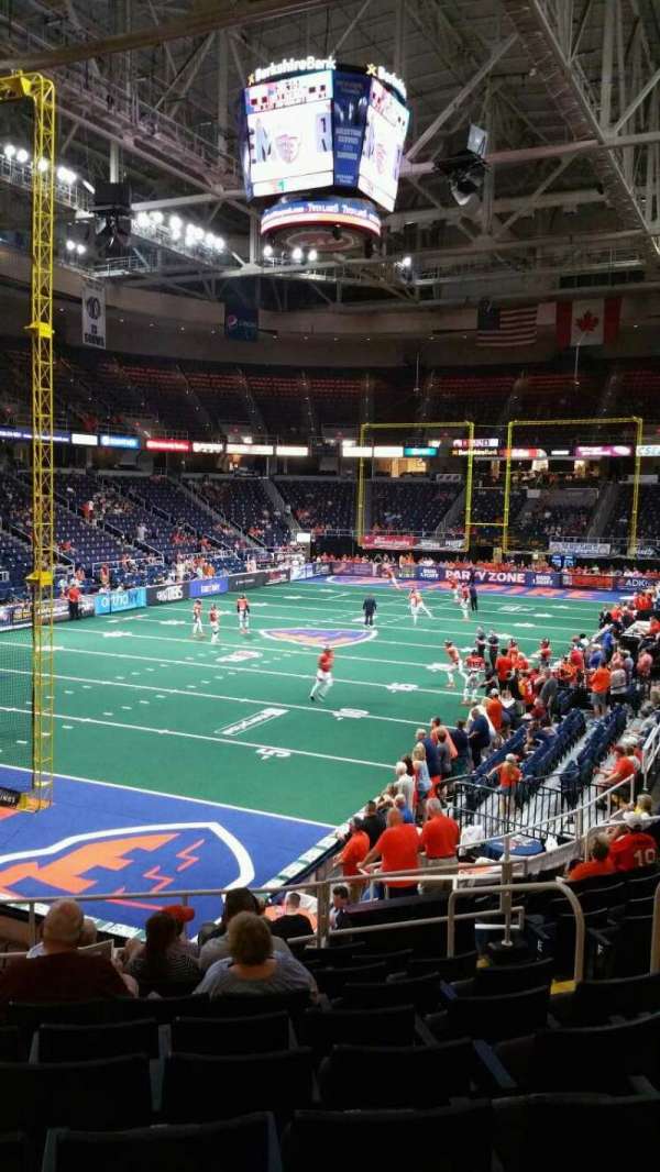 MVP Arena, section: 110, row: P, seat: 6