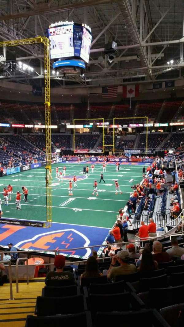 MVP Arena, section: 110, row: Q, seat: 14