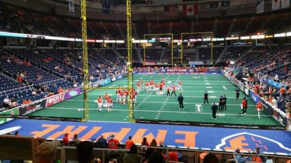 MVP Arena, section: 112, row: P, seat: 1