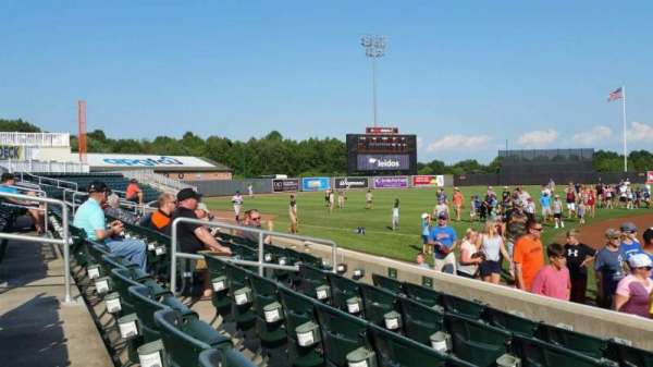 Ripken Stadium, section: 116, row: E, seat: 1