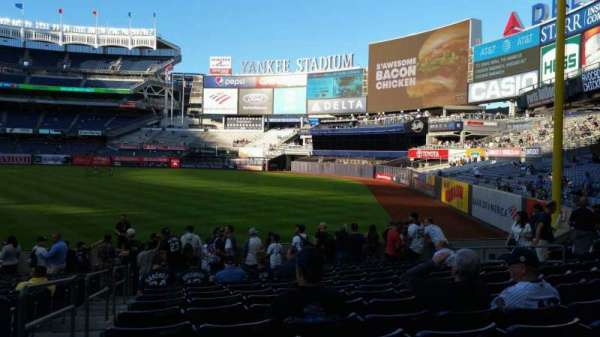 Yankee Stadium, section: 109, row: 15, seat: 17