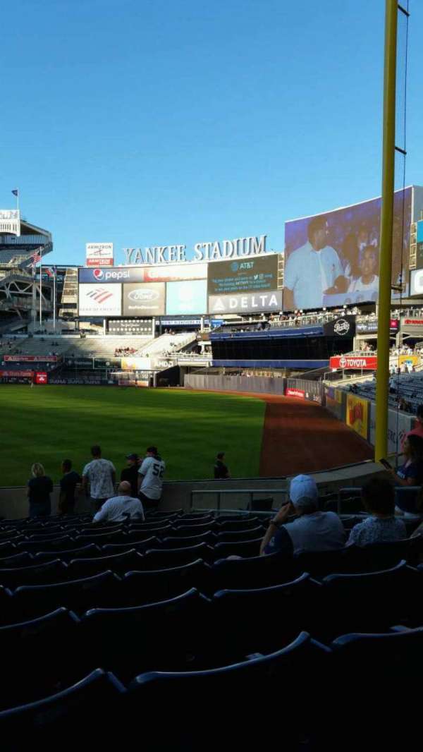 Yankee Stadium, section: 109, row: 15, seat: 9