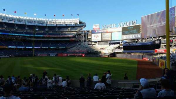 Yankee Stadium, section: 109, row: 15, seat: 9