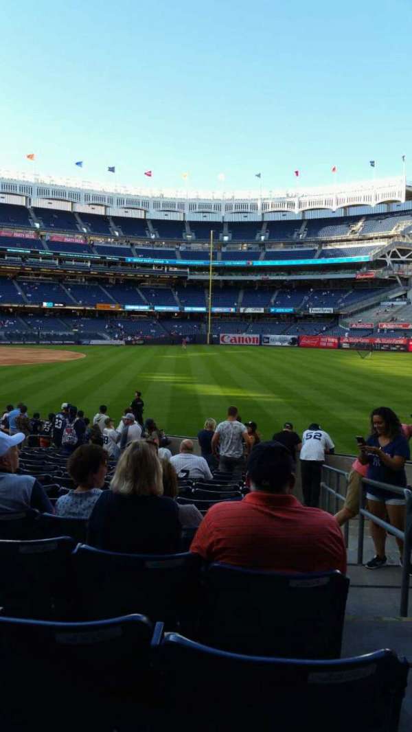 Yankee Stadium, section: 109, row: 15, seat: 1