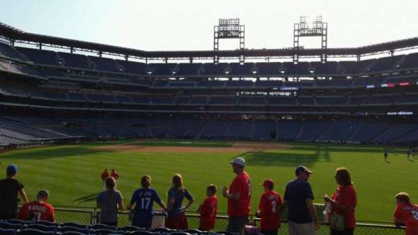Citizens Bank Park, section: 104, row: 8, seat: 1