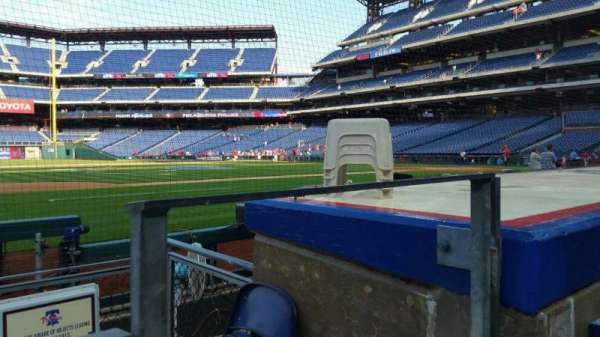 Citizens Bank Park, section: 132, row: 1, seat: 1