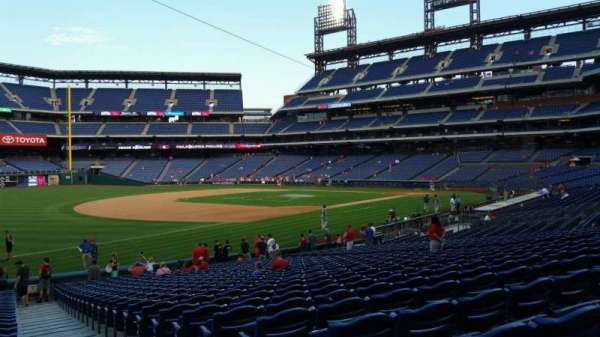 Citizens Bank Park, section: 136, row: 27, seat: 1
