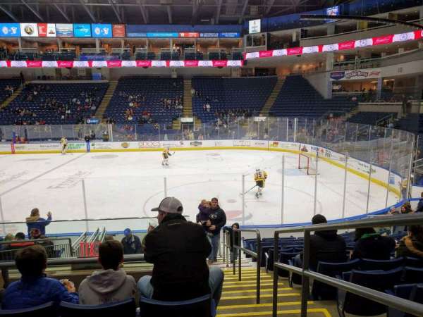 Total Mortgage Arena, section: 106, row: J, seat: 1